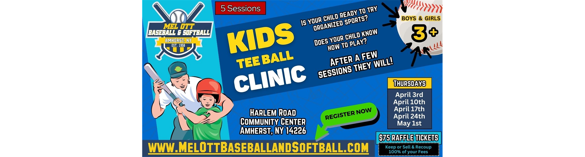 Tee Ball Clinic Registration is Open!